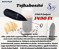 🥛 Tejhabosító 🥛  A finom kapucsínók kedvelői értékelni fogják ezt a kézi tejhabverőt. Készítsd el otthon kedvenc kávéházi italodat.  A tejhabosító pillanatok alatt finom habot készít.  A tejhabosító tökéletes cappuccino, latte macchiato, caffe latte vagy flat white elkészítéséhez. A hab gyorsan és egyszerűen elkészíthető vele.  Könnyű a tisztítása . Nyaralásra, kempingezésre vagy utazásra is magaddal viheted és nem kell nélkülöznöd a kedvenc italodat. Tej, kávé felhabosítása, fehérjeturmixok vagy forró csokoládé keverésére. Salátaöntetek,omlett,tojásfehérje felverésére is alkalmas.  2 db AA elemmel működik de az nem tartozék . Kód 4733